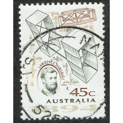 Australia 1994 Aviation Pioneers 45c Brown Green and Cinnamon SG1475 FU