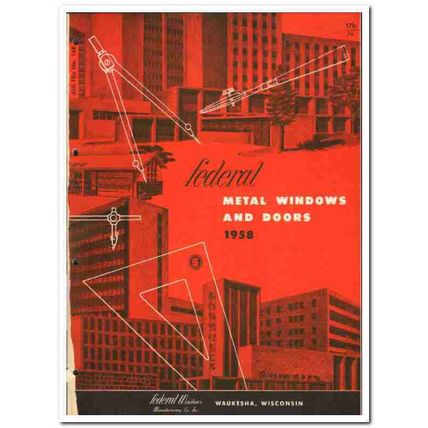 Federal Windows Mfg Company 1958 vintage catalog steel metal doors