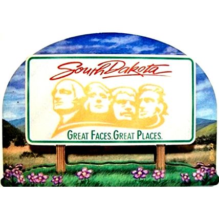 South Dakota State Welcome Sign Artwood Fridge Magnet