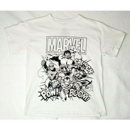 Marvel Superhero's Comics Black & White T-Shirt Youth Medium (T19D)