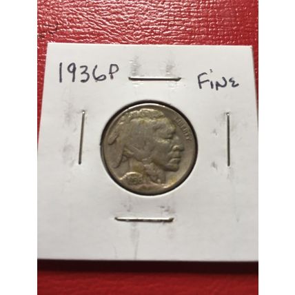 1936 P Buffalo Nickel Fine