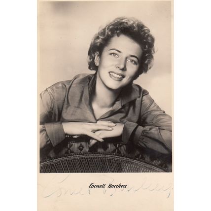 Cornell Borchers Antique Hand Signed Postcard