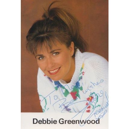 Debbie Greenwood Miss Great Britain Beauty Queen 1984 Hand Signed Photo