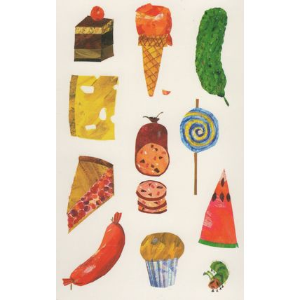 Ice Cream Cornet Lollipop Cheescake Cake Eric Carle Book Postcard