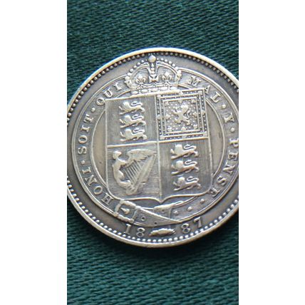 Queen Victoria 1887 Shilling .925 Sterling Silver Coin Collectable Coin