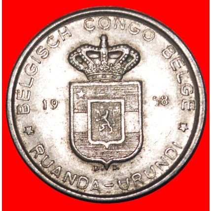 TYPE 1956-1959: BELGIAN CONGO - RUANDA-URUNDI★5 FRANCS 1958★LOW START★NO RESERVE