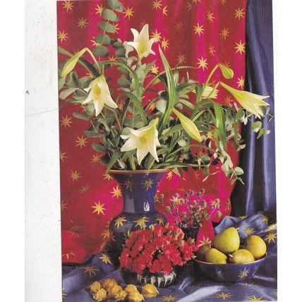 Flower Arrangement Woman and Home Postcard unused VGC