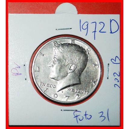 EAGLE (1964-2024): USA★1/2 DOLLAR 1972D KENNEDY (1960-1963)★LOW START★NO RESERVE