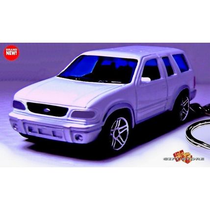 HTF RARE KEYCHAIN WHITE FORD™ EXPLORER CUSTOM Ltd Ed. GREAT GIFT NOVELTY