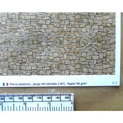Papier "Pierre aléatoire" - pour HO gauge-échelle 1:87-A4
