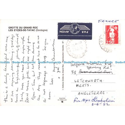 D098610 Un Souvenir de la Grotte du Grand Roc Les Eyzies. Dordogne. Grotte du Gr