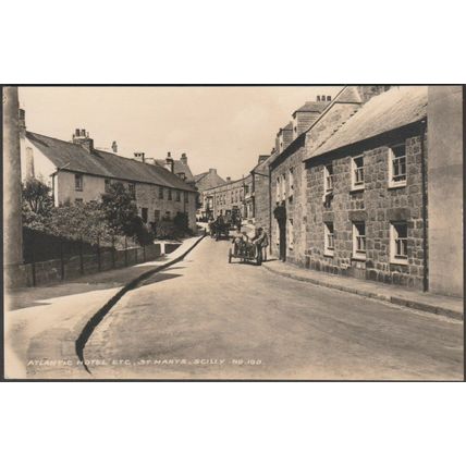 Atlantic Hotel etc, St Mary's, Scilly, c.1920 - Gibson RP Postcard