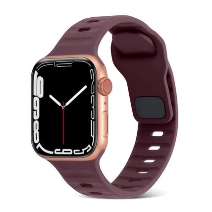Square Buckle Stripes Silicone Watch Band, For Apple Watch Ultra 49mm (For Apple
