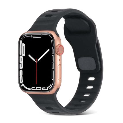 Square Buckle Stripes Silicone Watch Band, For Apple Watch Ultra 49mm (For Apple