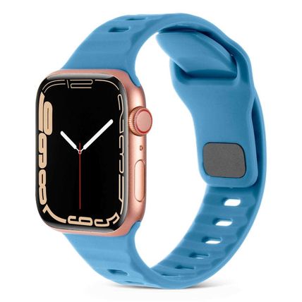 Square Buckle Stripes Silicone Watch Band, For Apple Watch Ultra 49mm (For Apple