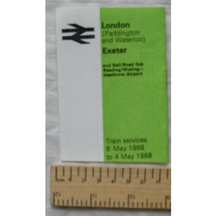 1968 BR train services London (Paddington and Waterloo) Exeter