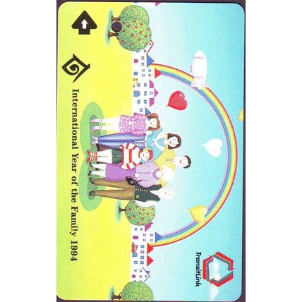 International Year Of The Family 1994 S'pore Transitlink Train/Bus Card