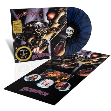 Bomber 50th Anniversary Dark Blue/Black Splatter Half-Speed vinyl