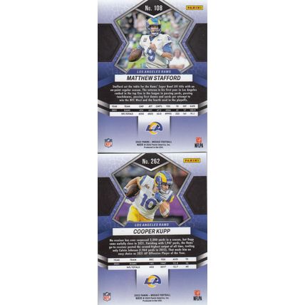 MATTHEW STAFFORD & COOPER KUPP AUTO 2022 LOS ANGELES RAMS SUPER BOWL CHAMPIONS