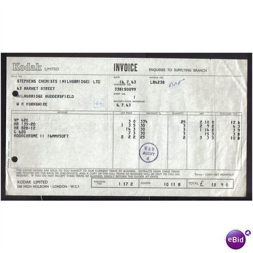 1963 KODAK LTD ,HIGH HOLBORN LONDON WC1, 16/7/63