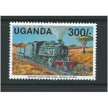 Uganda stamp sg928 steam locomotive 300s mnh