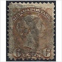 Canada 1889 SG108 6c Pale Chestnut Good Used .. .