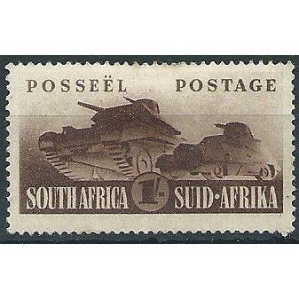 South Africa 1941 SG96 1/- Brown WAR EFFORT Mounted Mint .. .