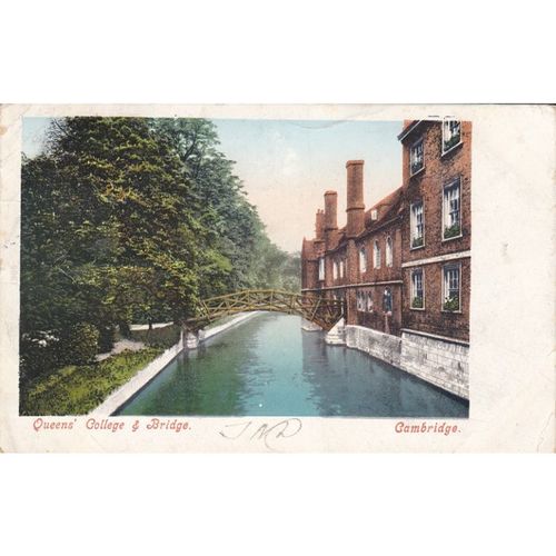 Queens' College & Bridge Cambridgeshire Postcard(CAM71913)