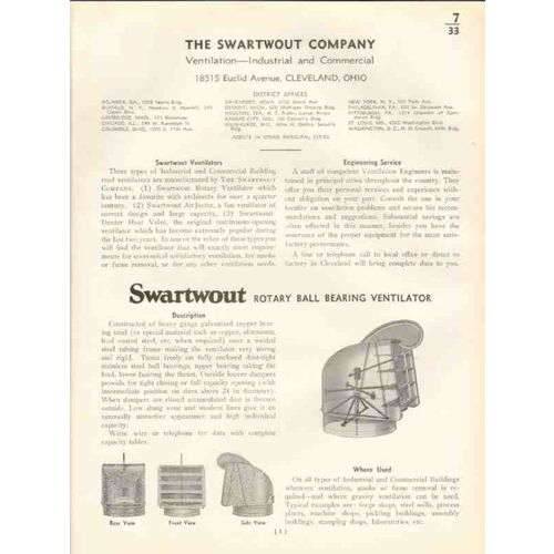 swartwout company 1938 industry commercial ventilation vintage catalog