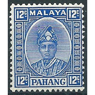 Pahang 1936 SG38 12c Bright Ultramarine Mounted Mint .. ..