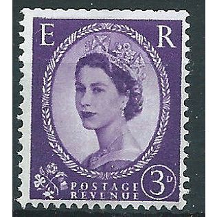 1960 SG615 3d Deep Lilac R Band Crowns Phosphor Wmk SIDEWAYS Unmounted Mint...