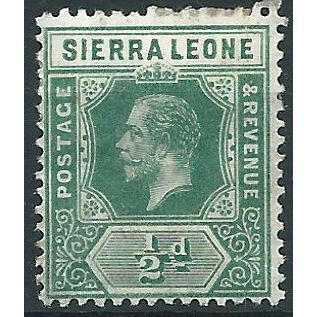 Sierra Leone 1912 SG112 1/2d Blue-Green Mounted Mint . ...