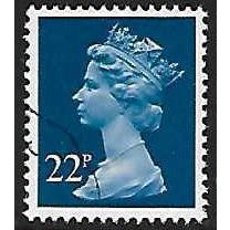 SG X962: 22 p. blue Definitive Stamp: Queen Elizabeth II.
