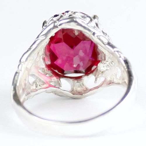 Created Ruby, 925 Sterling Silver Ring, SR114