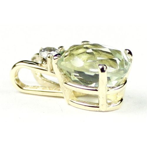 Green Amethyst (Prasiolite), 14KY Gold Pendant, P021