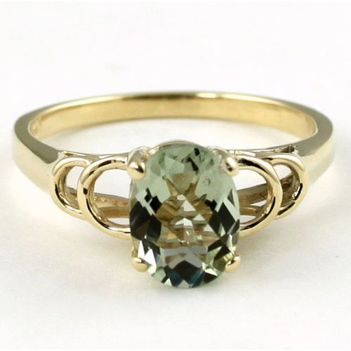 Green Amethyst (Prasiolite), 10KY Gold Ring, R300