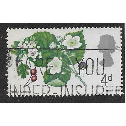 1967 4d ' BRITISH WILD FLOWERS' (PHOS) FINE USED (EBID66-366)