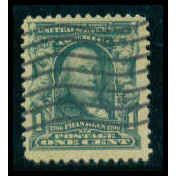 Used 300 1c Benjamin Franklin Fine M08585