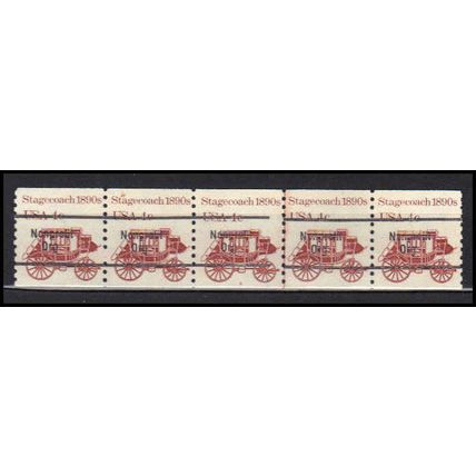 1898Ab 4c Stagecoach Fine MNH Dry Gum PNC 6/5 Line Gap AA0103