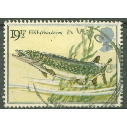 GREAT BRITAIN - 1983 River Fish - 19 1/2p - Northern Pike - FU