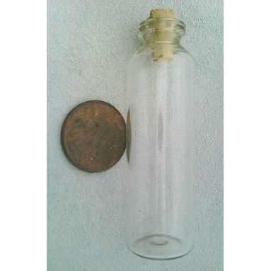 Craft Items Small Clear Glass 10cc Bottle lot of 10
