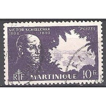 Martinique 1945 Michel 223 O Cote (2004) 0.80 € Victor Schoelcher Cachet rond