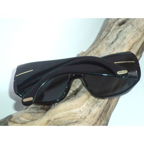 Tom Ford TF66 Lara shiny black Big sunglasses glasses vtg large 54-16 Italy
