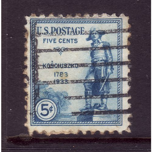 USA 1933 5c BLUE GEN KOSCIUSKO SG 733 FINE USED#3