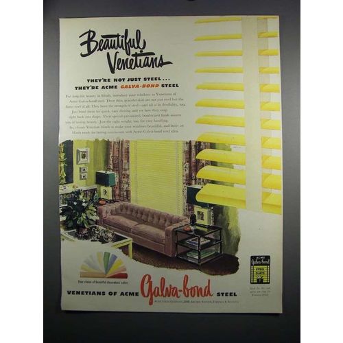 1949 Acme Galva-Bond Steel Slats Ad - Venetians