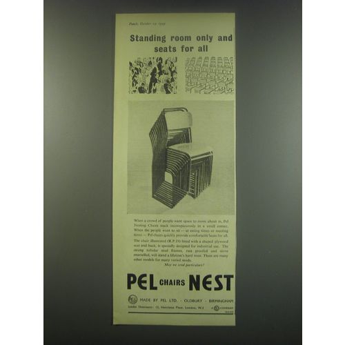 1949 Pel R.P. 19 Chairs Ad - Standing room only and seats for all
