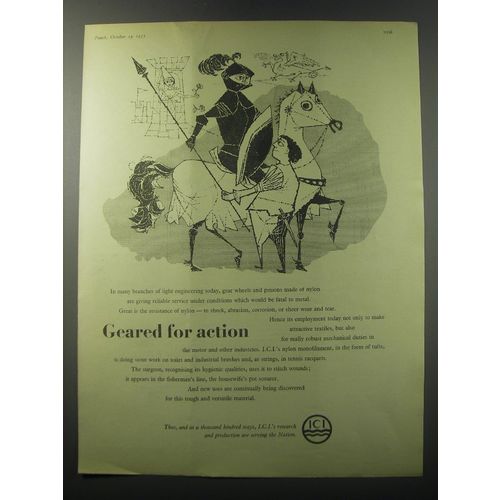 1955 ICI Imperial Chemical Industries Ad - Geared for action