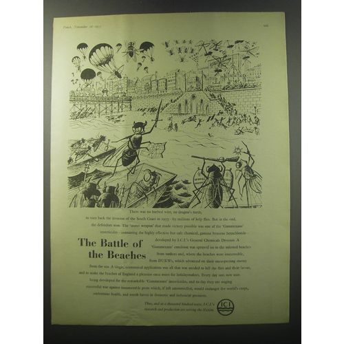 1955 ICI imperial Chemical Industries Ad - The Battle of the Beaches