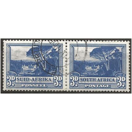 South Africa 1949 SG117 3d Dull Blue Very Fine Used PAIR .. ...