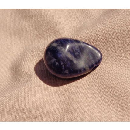 E Sodalite Tear Drop Thick Pendant 38mm 1.5 x 1 Inch Craft Jewelry Making